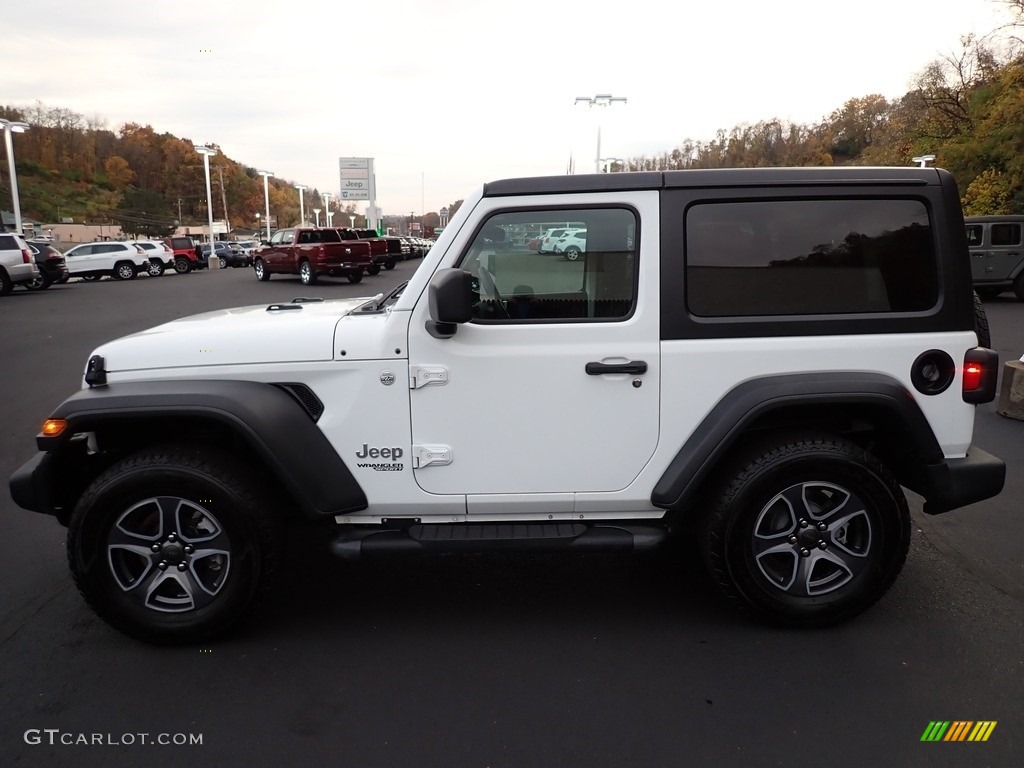Bright White 2020 Jeep Wrangler Sport 4x4 Exterior Photo #145072700
