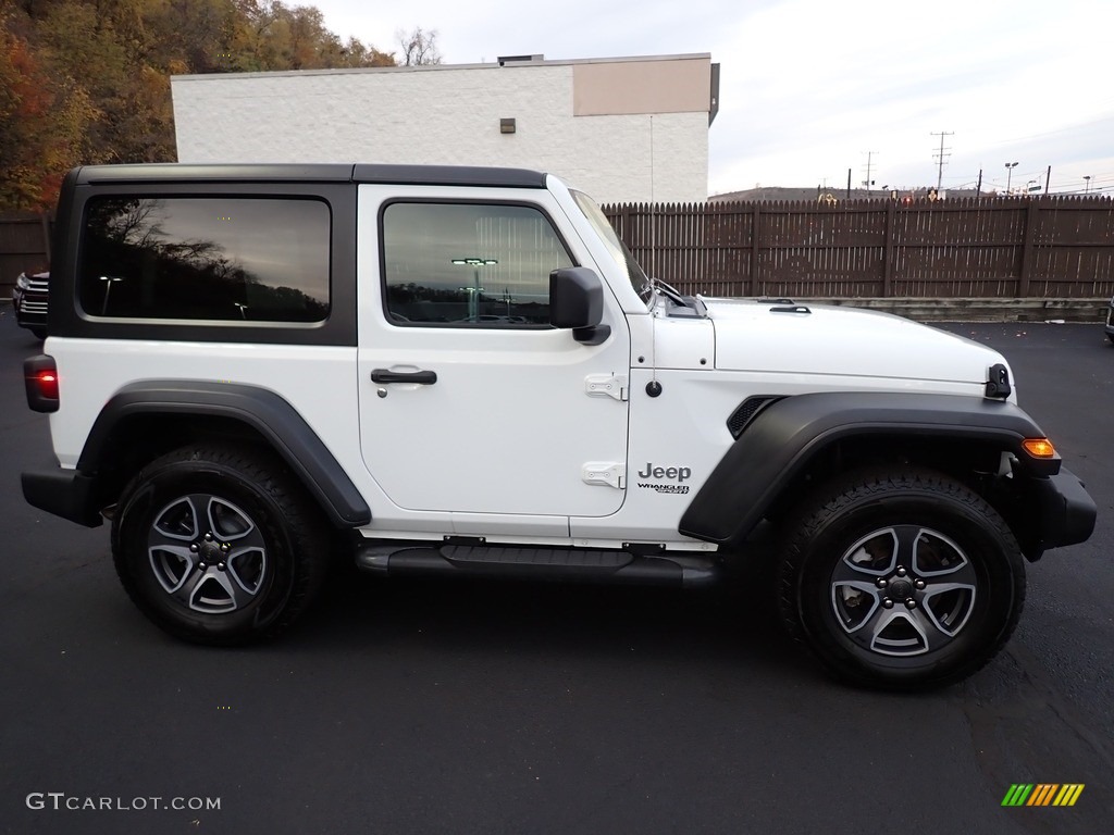 Bright White 2020 Jeep Wrangler Sport 4x4 Exterior Photo #145072805