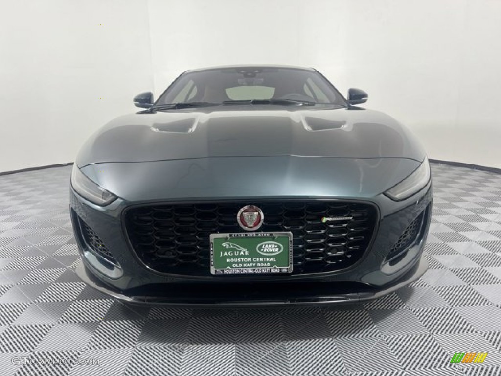 2023 F-TYPE P450 AWD R-Dynamic Coupe - British Racing Green Metallic / Tan/Light Oyster Stitching photo #7