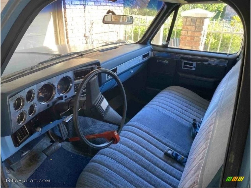 Blue Interior 1981 Chevrolet C/K C10 Silverado Regular Cab Photo #145075403