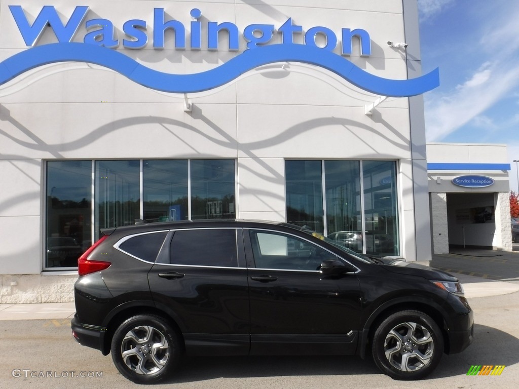 2018 CR-V EX AWD - Dark Olive Metallic / Black photo #2
