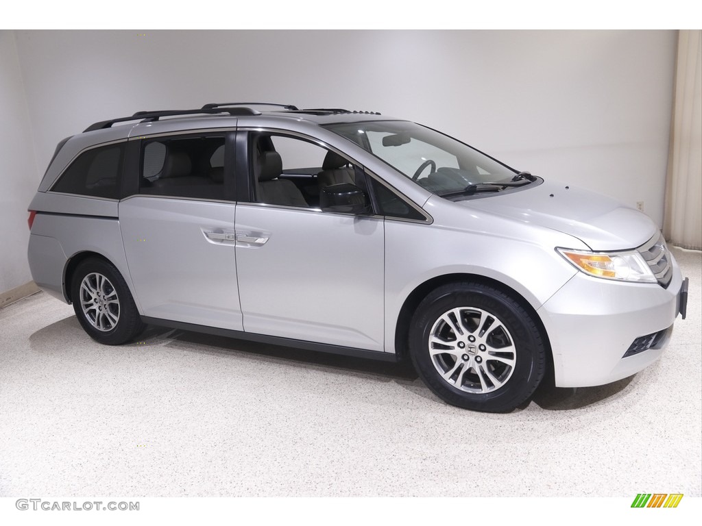 2013 Odyssey EX-L - Alabaster Silver Metallic / Gray photo #1