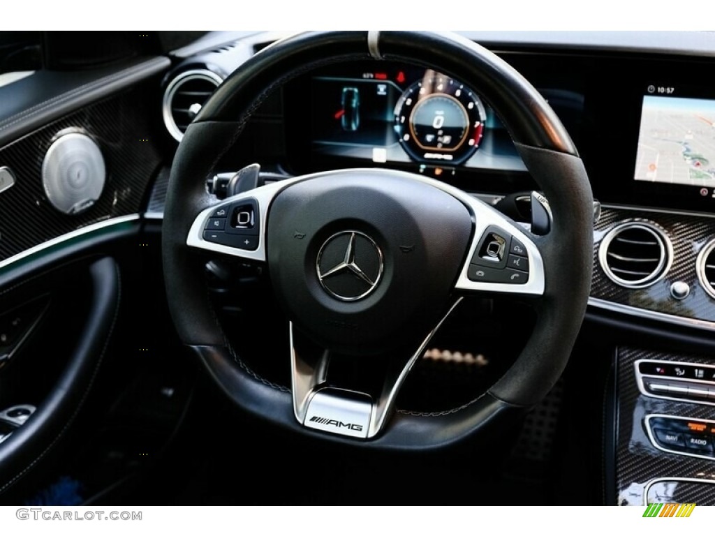 2018 Mercedes-Benz E AMG 63 S 4Matic Wagon Black Steering Wheel Photo #145080531