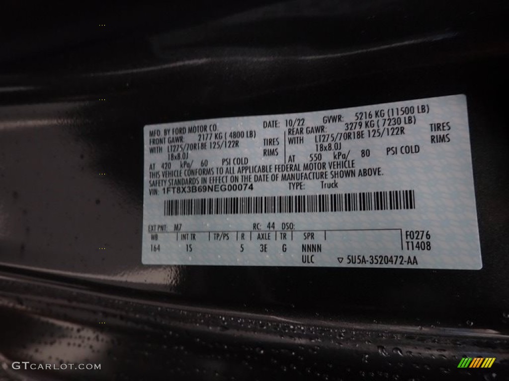 2022 F350 Super Duty XL SuperCab 4x4 - Carbonized Gray / Medium Earth Gray photo #20