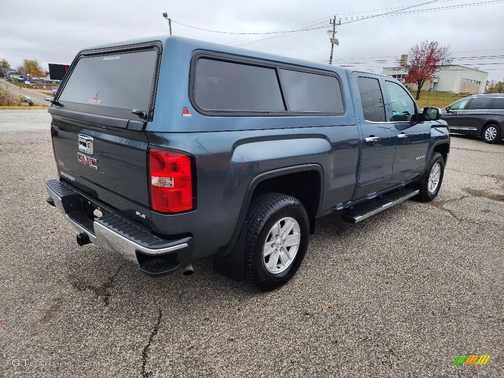 2014 Sierra 1500 SLE Double Cab 4x4 - Cobalt Blue Metallic / Jet Black/Dark Ash photo #5