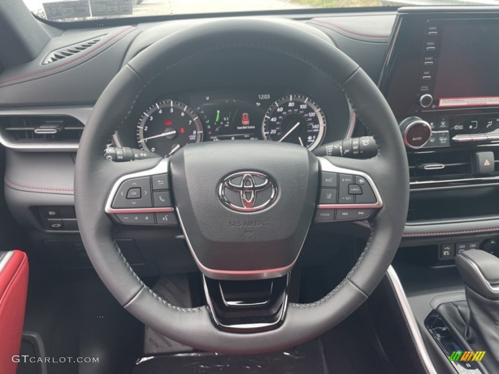 2022 Toyota Highlander XSE AWD Cockpit Red Steering Wheel Photo #145081776