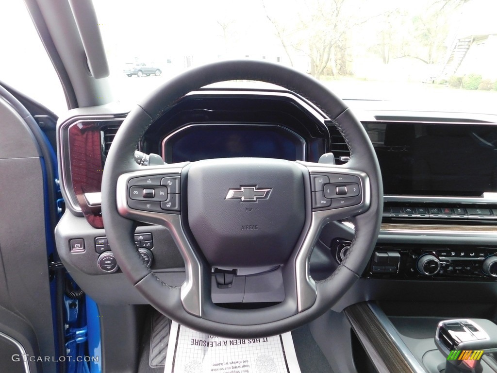 2023 Chevrolet Silverado 1500 RST Crew Cab 4x4 Jet Black Steering Wheel Photo #145081809