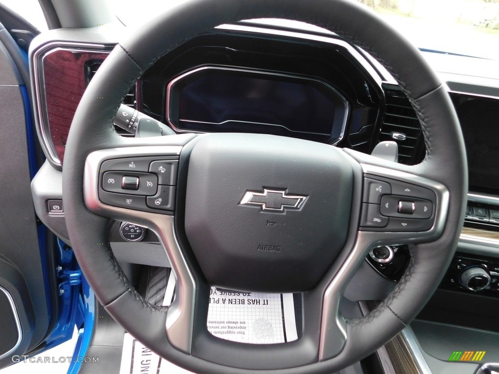 2023 Chevrolet Silverado 1500 RST Crew Cab 4x4 Jet Black Steering Wheel Photo #145081833