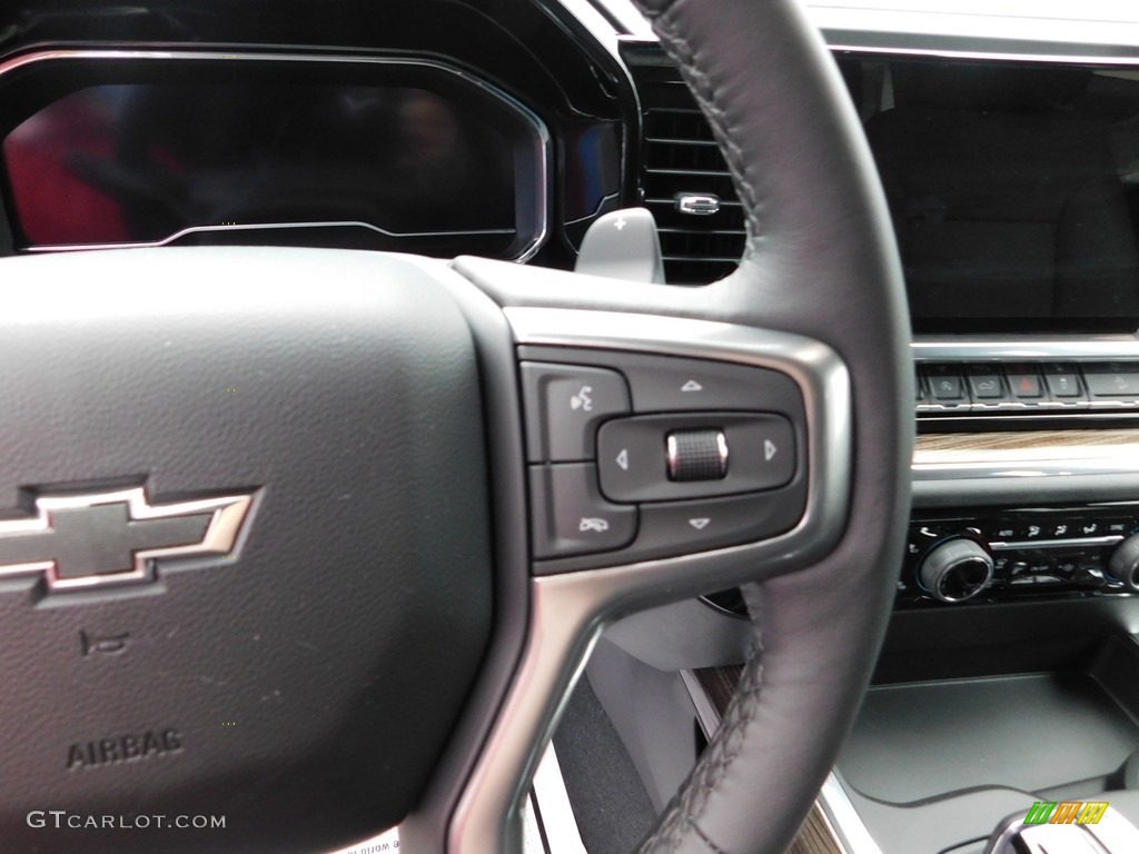 2023 Chevrolet Silverado 1500 RST Crew Cab 4x4 Jet Black Steering Wheel Photo #145081860