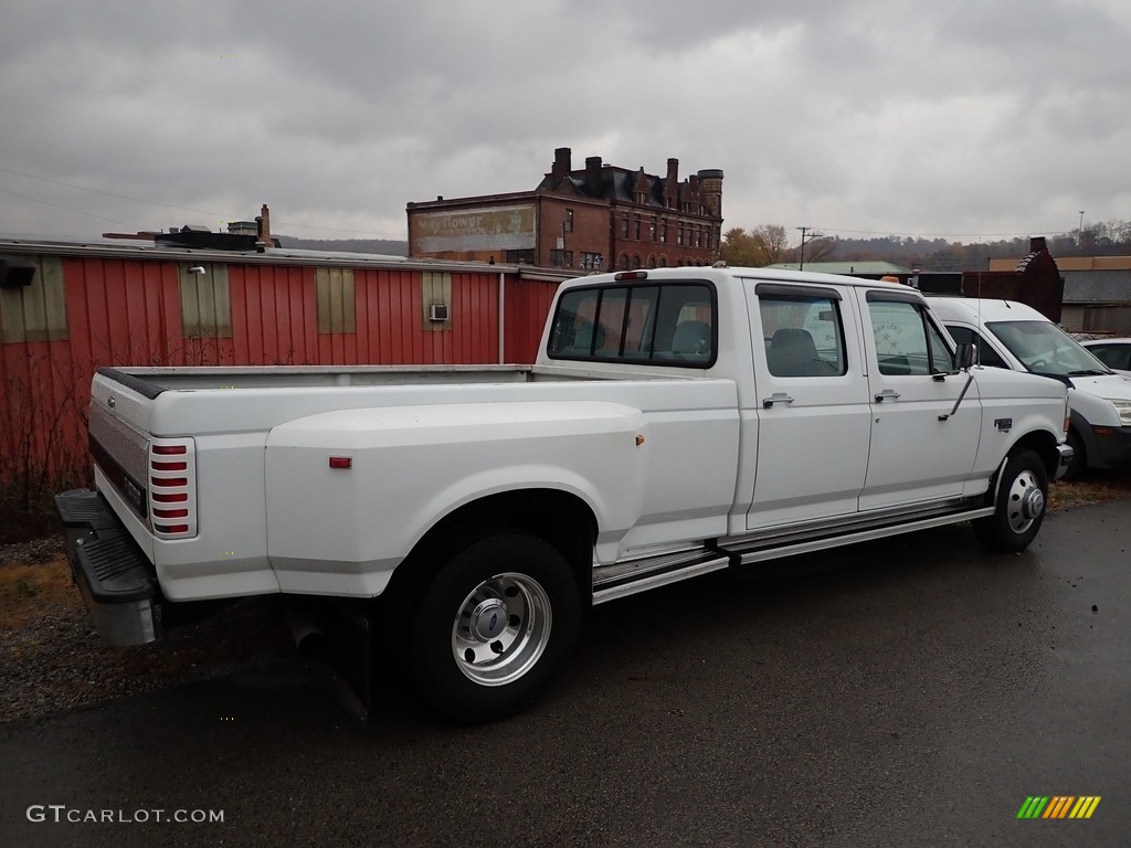 1995 F350 XLT Crew Cab 4x4 Dually - Oxford White / Grey photo #4