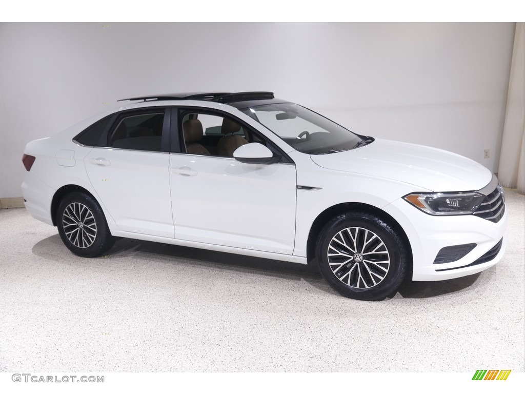 2019 Jetta SEL - Pure White / Dark Beige photo #1