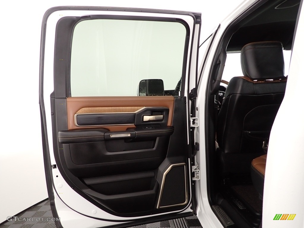 2019 Ram 2500 Laramie Longhorn Crew Cab 4x4 Black/Cattle Tan Door Panel Photo #145084087
