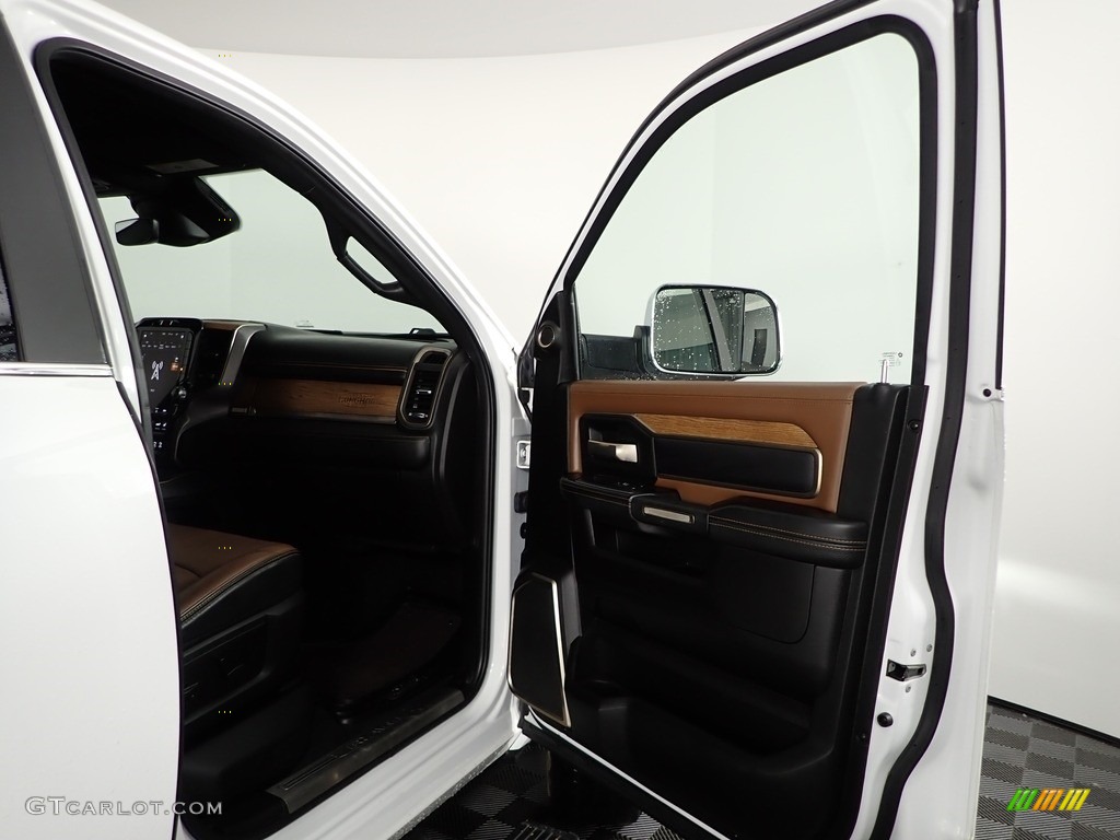 2019 Ram 2500 Laramie Longhorn Crew Cab 4x4 Black/Cattle Tan Door Panel Photo #145084165