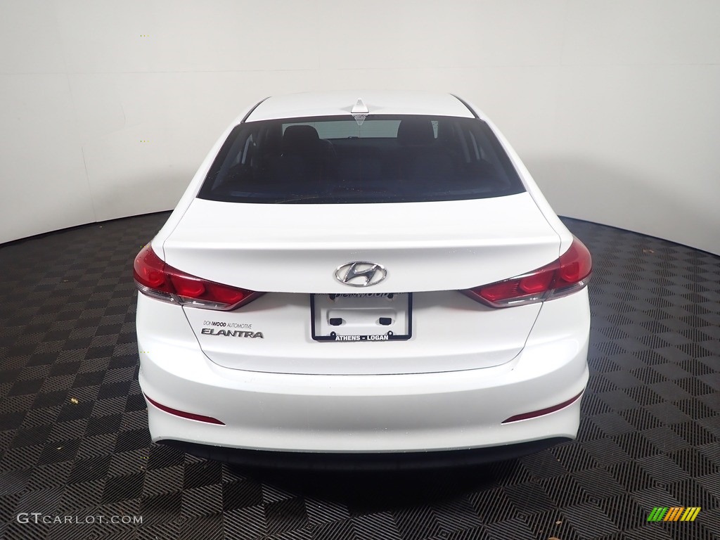 2018 Elantra Value Edition - Quartz White Pearl / Black photo #12
