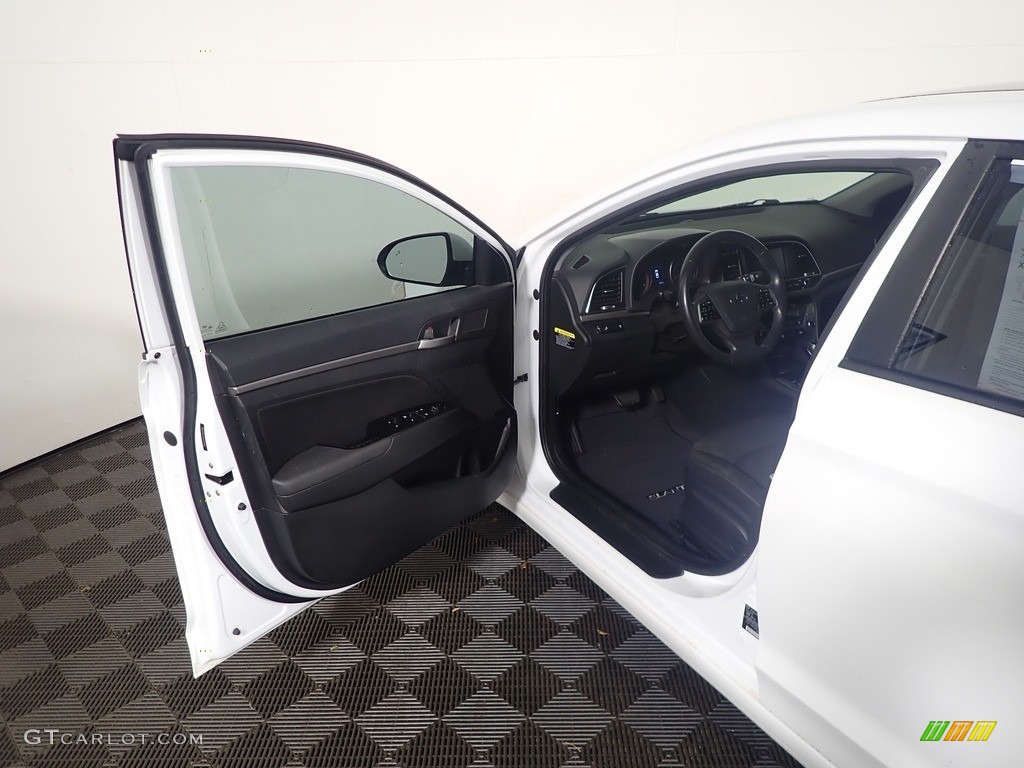 2018 Elantra Value Edition - Quartz White Pearl / Black photo #17