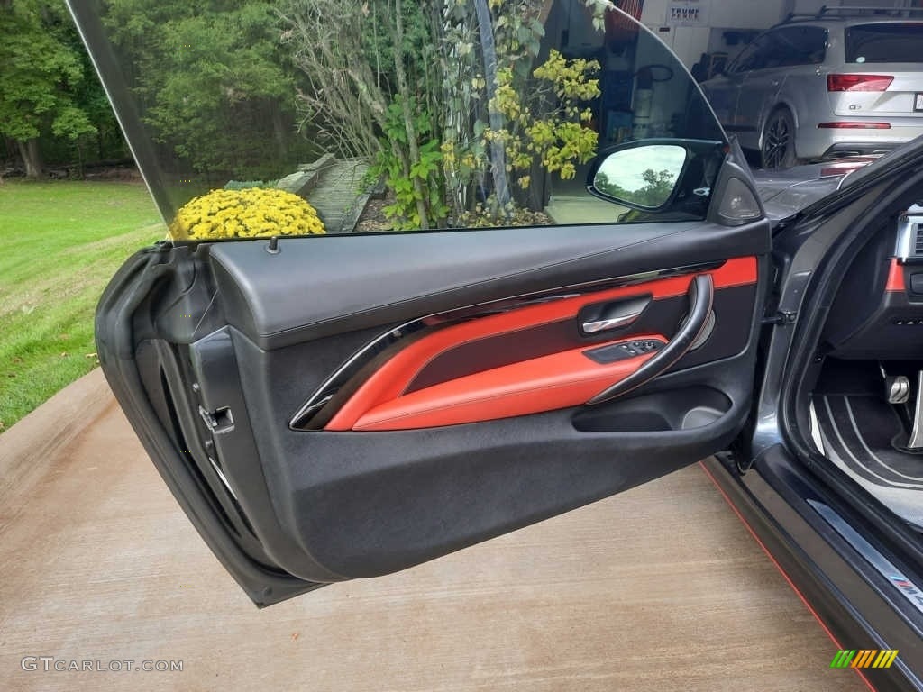 2017 BMW M4 Coupe Sakhir Orange/Black Door Panel Photo #145087284