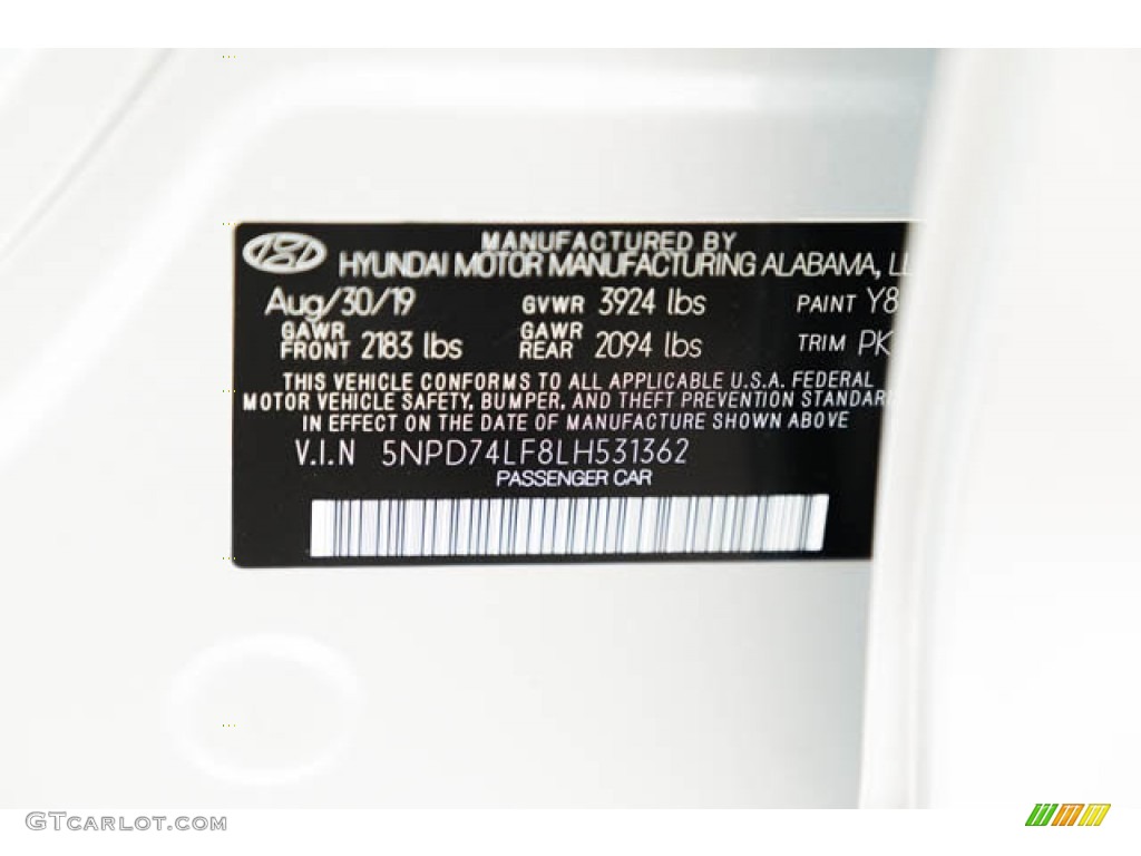 2020 Elantra SE - Symphony Silver / Gray photo #35