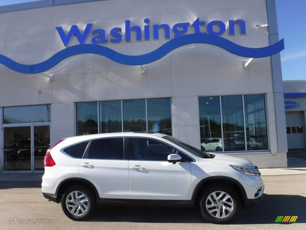 2016 CR-V EX AWD - White Diamond Pearl / Beige photo #2