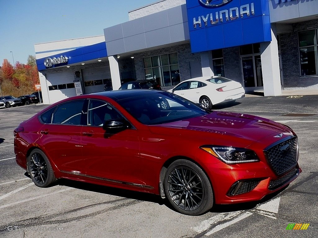 2020 Genesis G80 AWD - Havana Red / Black/Gray photo #1