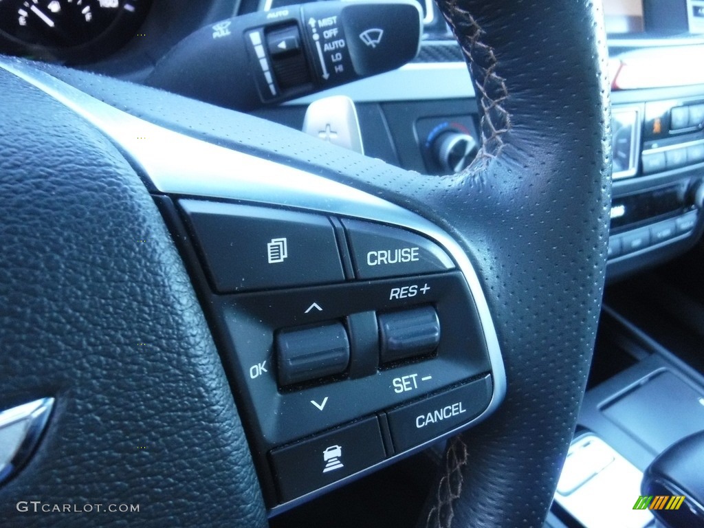 2020 Hyundai Genesis G80 AWD Black/Gray Steering Wheel Photo #145090728