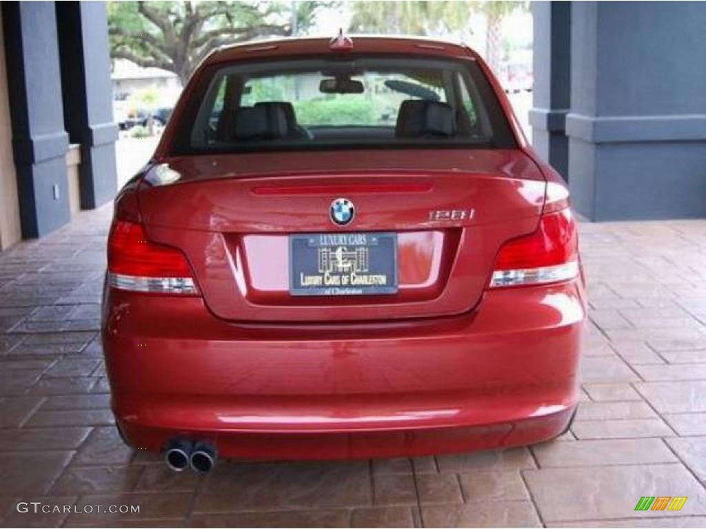 2008 1 Series 128i Coupe - Sedona Red Metallic / Black photo #13