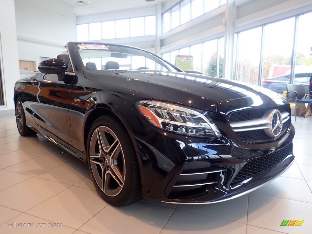 Black 2020 Mercedes-Benz C AMG 43 4Matic Cabriolet Exterior Photo #145092321