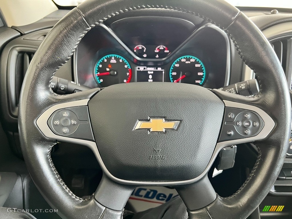 2015 Chevrolet Colorado LT Extended Cab Jet Black Steering Wheel Photo #145094186