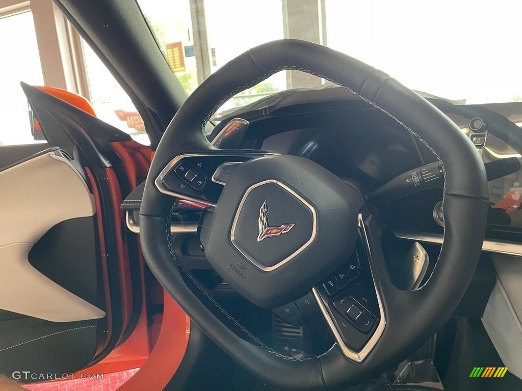 2022 Chevrolet Corvette Stingray Coupe Sky Cool Gray Steering Wheel Photo #145094904