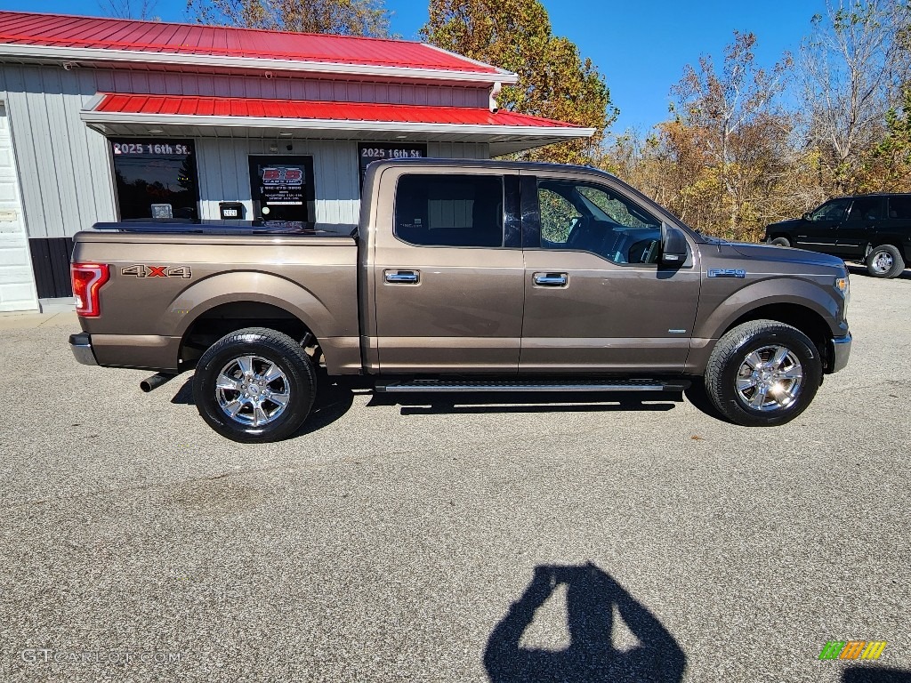 2015 F150 XLT SuperCrew 4x4 - Caribou Metallic / Medium Earth Gray photo #25