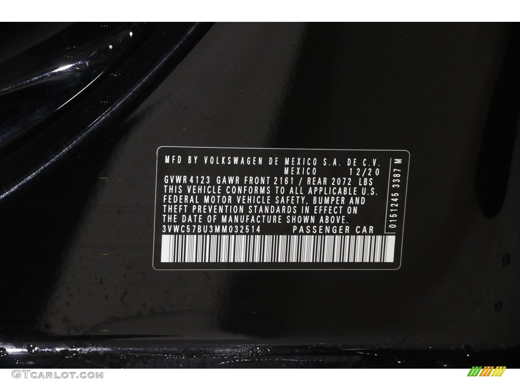 2021 Jetta SE - Black Uni / Titan Black photo #21