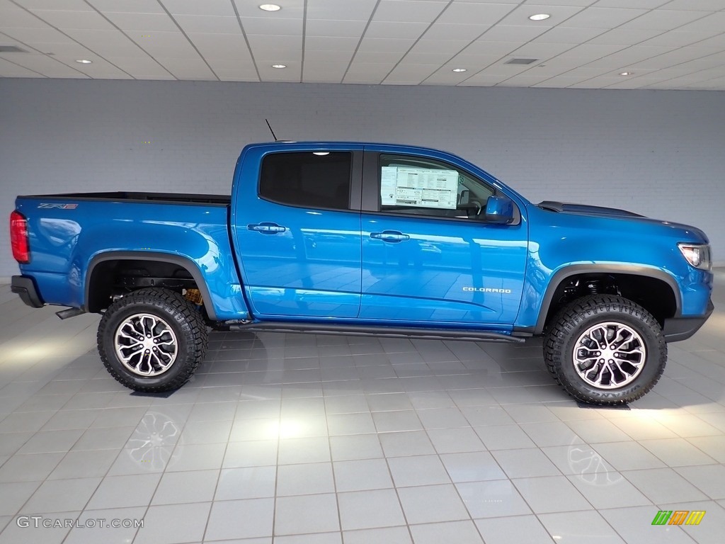 Bright Blue Metallic 2022 Chevrolet Colorado ZR2 Crew Cab 4x4 Exterior Photo #145096797
