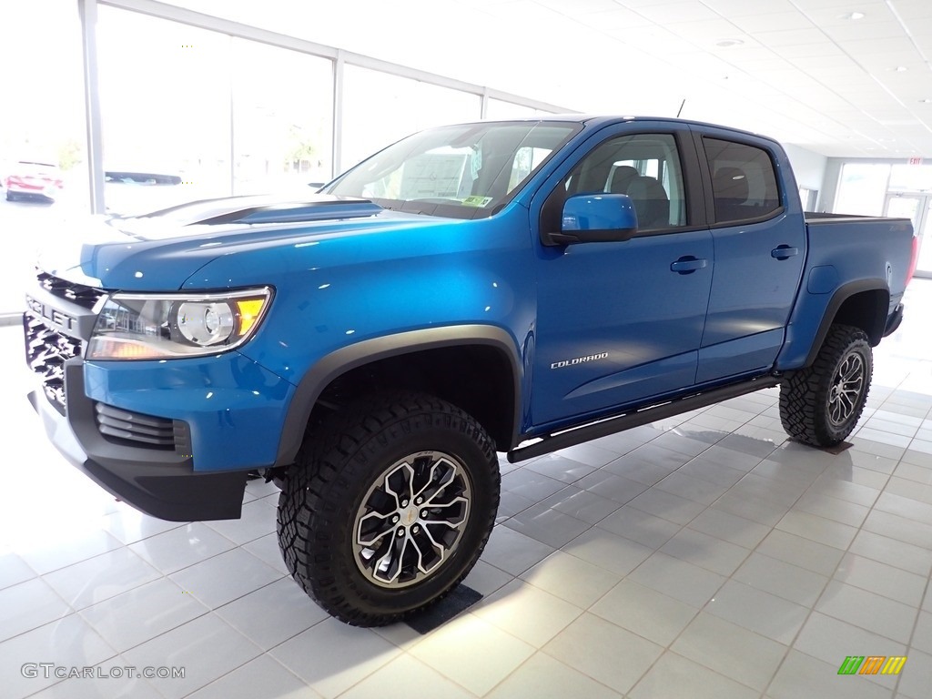 Bright Blue Metallic 2022 Chevrolet Colorado ZR2 Crew Cab 4x4 Exterior Photo #145096809