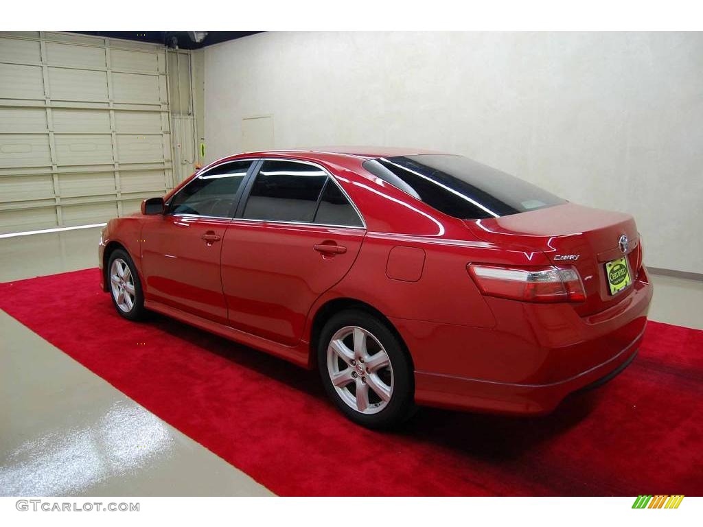 2007 Camry SE - Barcelona Red Metallic / Ash photo #4
