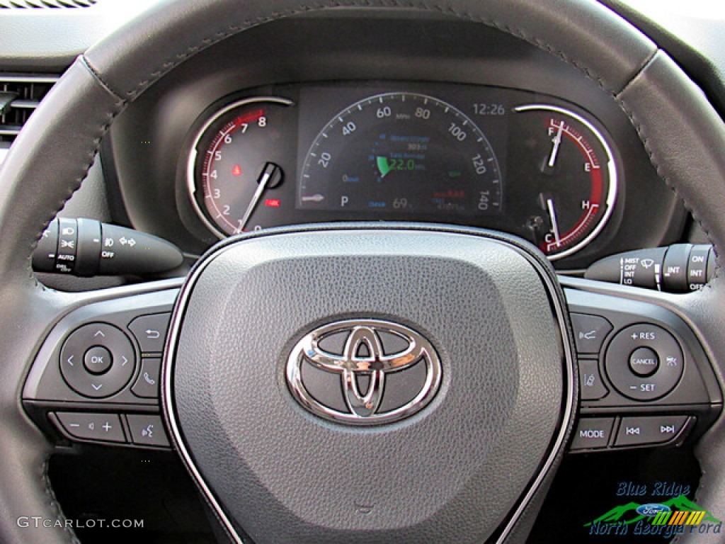 2020 Toyota RAV4 Adventure AWD Black Steering Wheel Photo #145100388