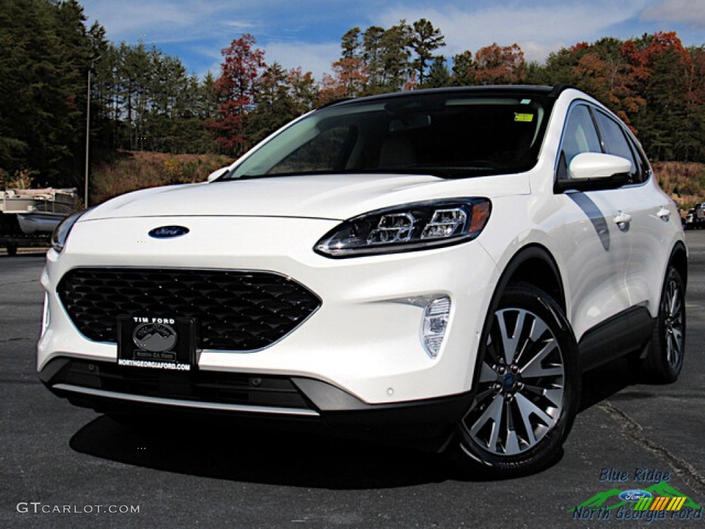 2020 Escape Titanium 4WD - Star White Metallic Tri-Coat / Sandstone photo #1