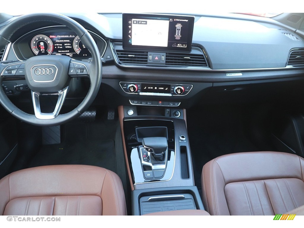 2021 Q5 Premium Plus quattro - Navarra Blue Metallic / Okapi Brown photo #15