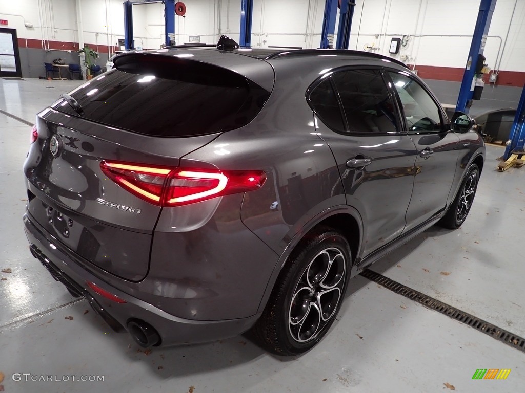 2022 Stelvio Veloce AWD - Vesuvio Gray Metallic / Red/Black photo #5