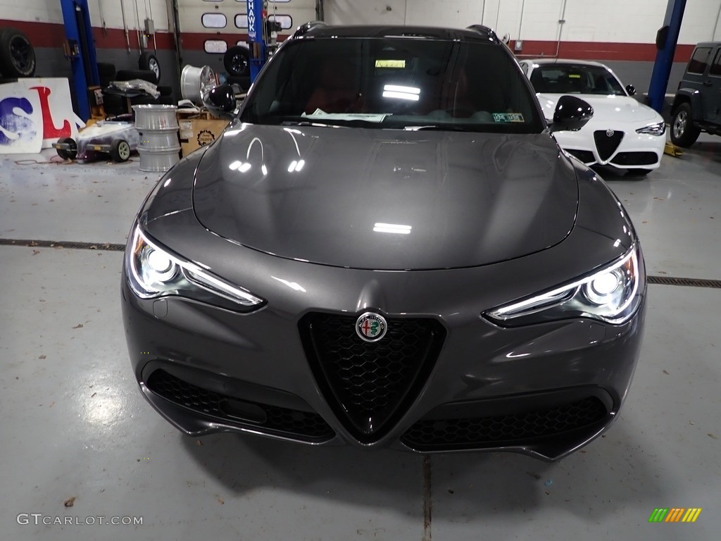 2022 Stelvio Veloce AWD - Vesuvio Gray Metallic / Red/Black photo #8