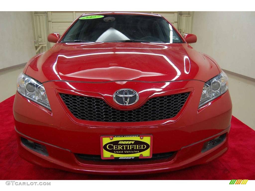 2007 Camry SE - Barcelona Red Metallic / Ash photo #14