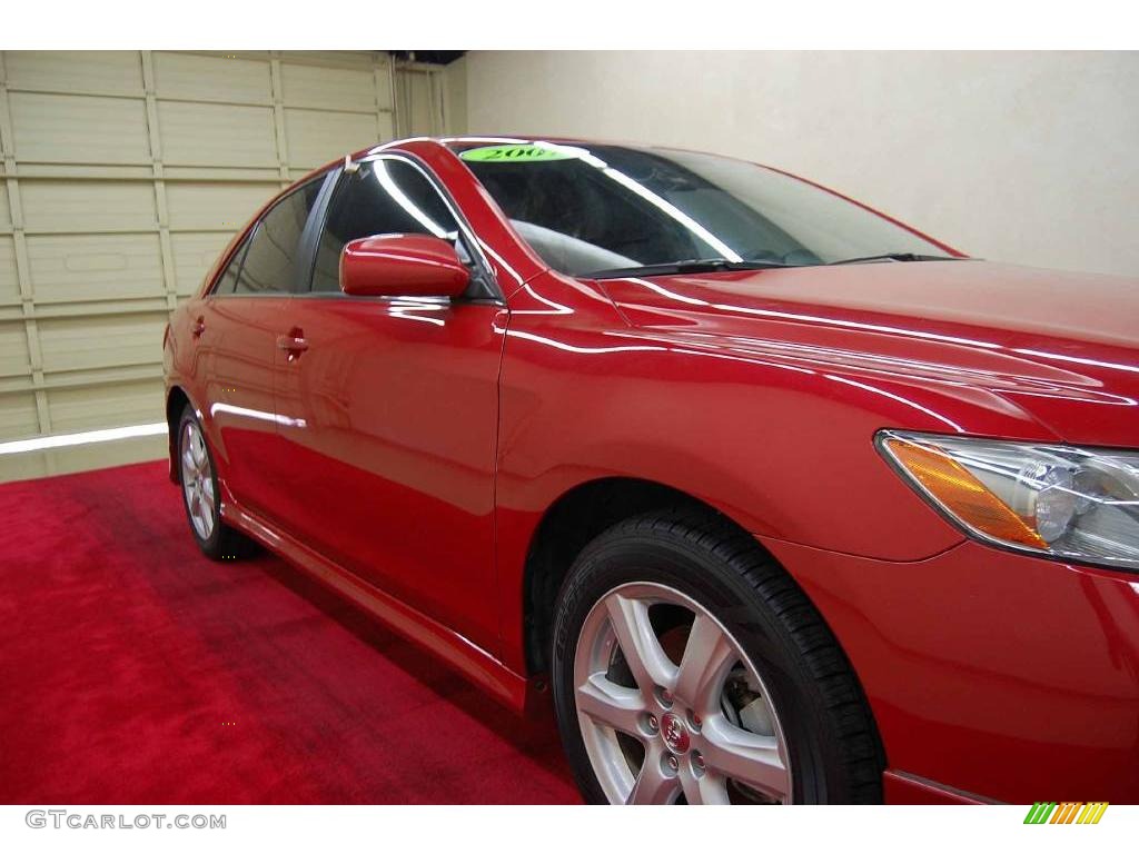 2007 Camry SE - Barcelona Red Metallic / Ash photo #15