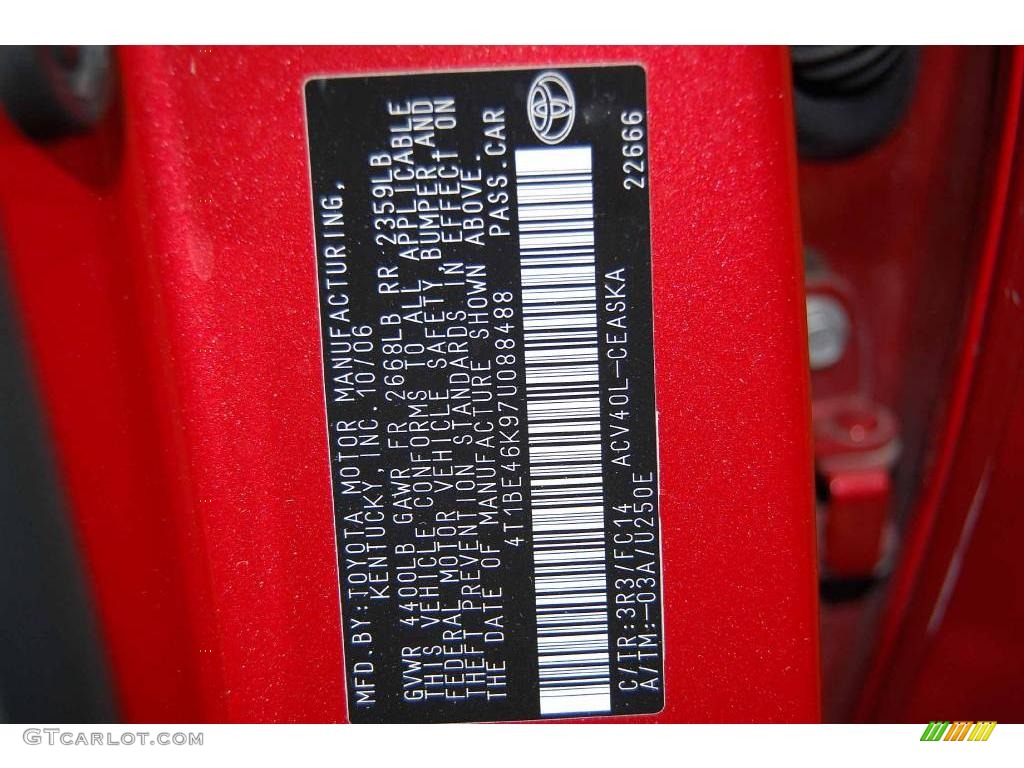 2007 Camry SE - Barcelona Red Metallic / Ash photo #18