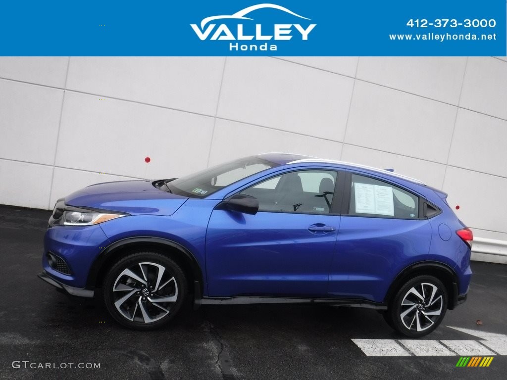 2019 HR-V Sport AWD - Aegean Blue Metallic / Black photo #2