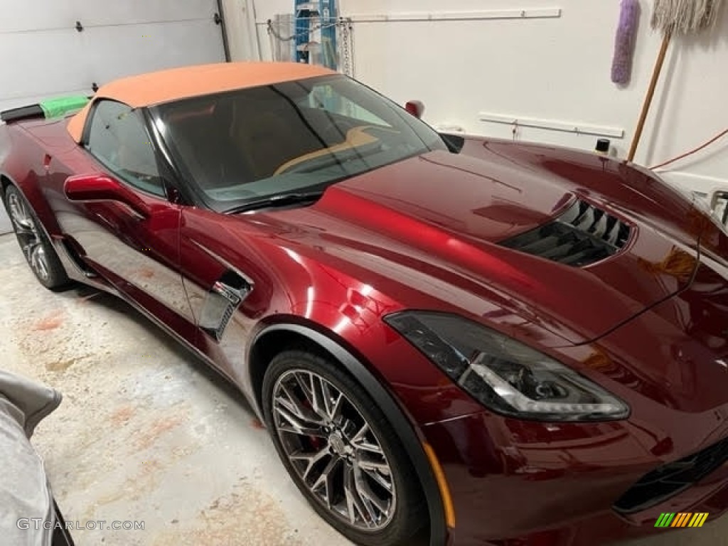 2018 Corvette Z06 Convertible - Long Beach Red Metallic Tintcoat / Kalahari photo #1