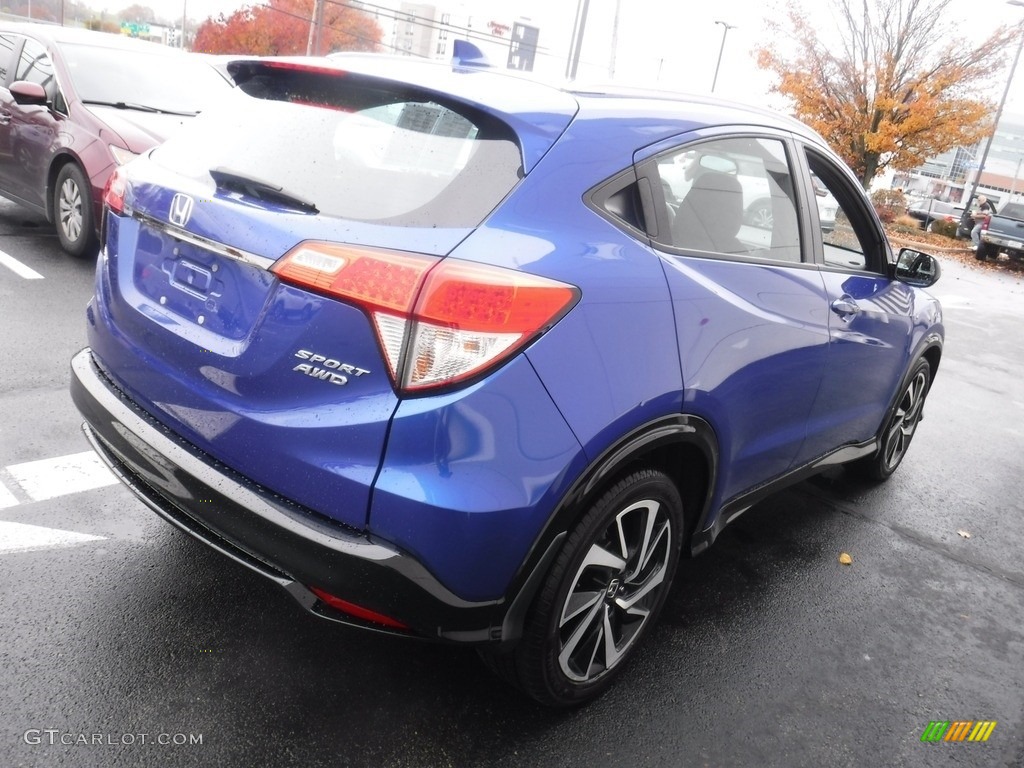 2019 HR-V Sport AWD - Aegean Blue Metallic / Black photo #6