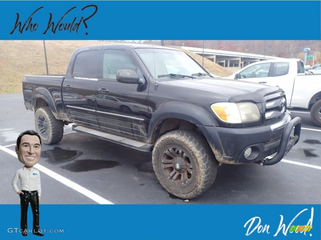 2006 Tundra SR5 Double Cab 4x4 - Black / Dark Gray photo #1