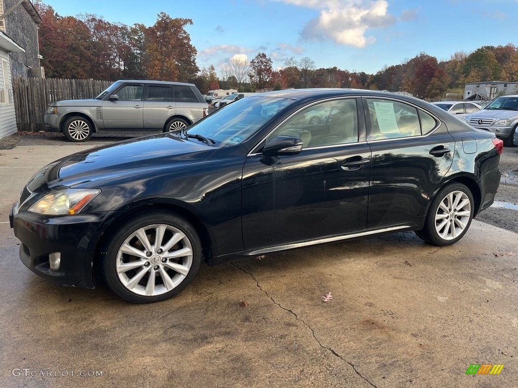 2010 IS 250 AWD - Obsidian Black / Ecru Beige photo #3