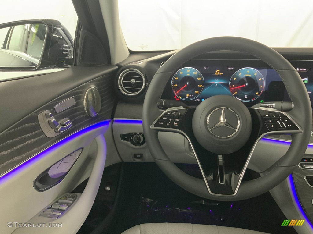 2023 Mercedes-Benz E 350 Sedan Neva Gray/Magma Gray Steering Wheel Photo #145110712