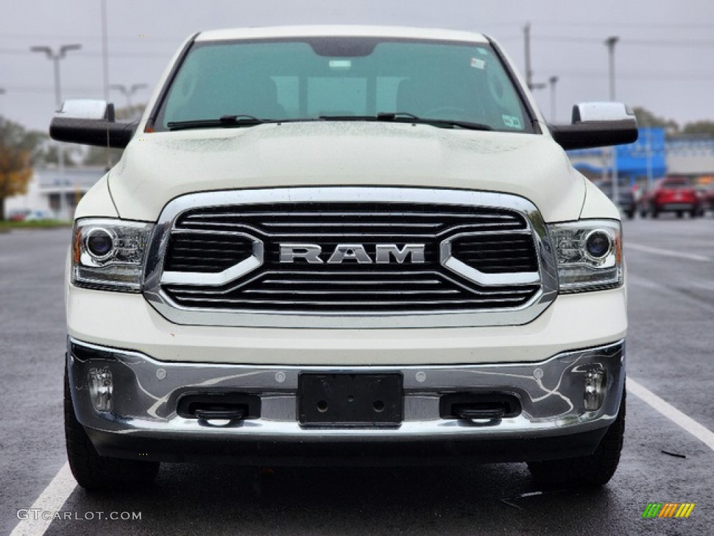2018 1500 Laramie Longhorn Crew Cab 4x4 - Pearl White / Canyon Brown/Light Frost Beige photo #2