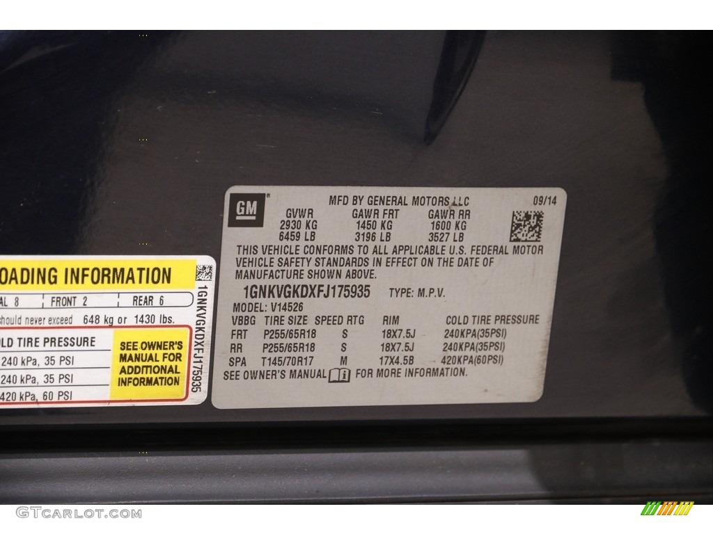 2015 Traverse LT AWD - Blue Velvet Metallic / Ebony photo #23