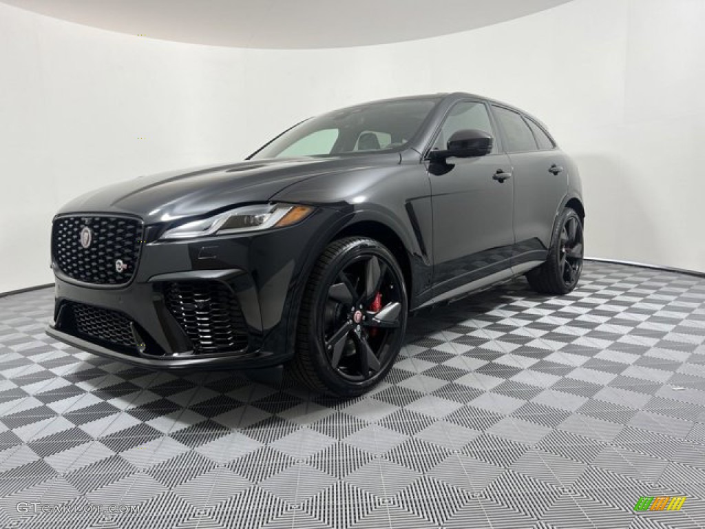 Santorini Black 2023 Jaguar F-PACE SVR Exterior Photo #145111885